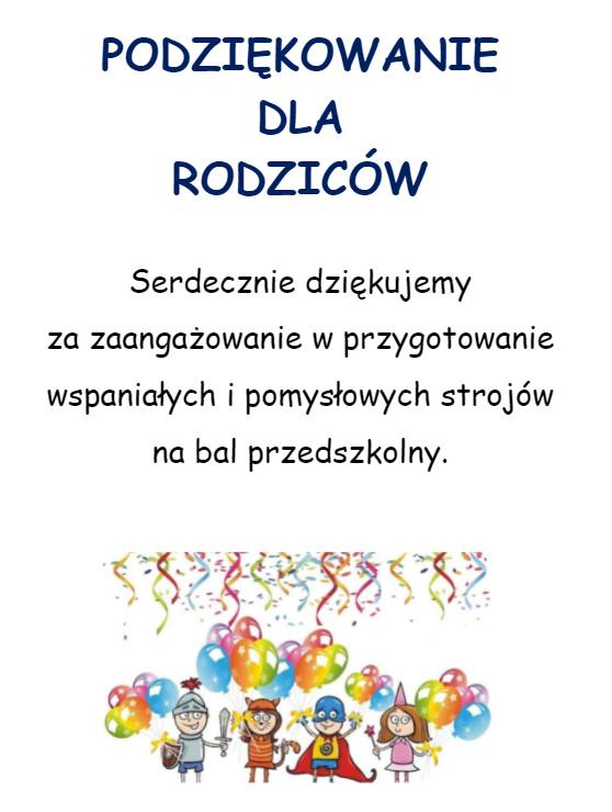 podziekowanie